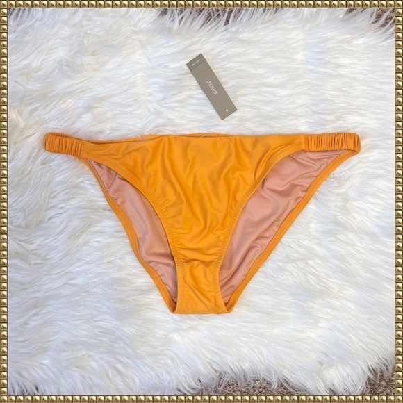 J Crew Orange Gold Swim Bikini Bottoms XL - Picture 1 of 10